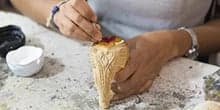 Trying out Sri Lanka wood carvings